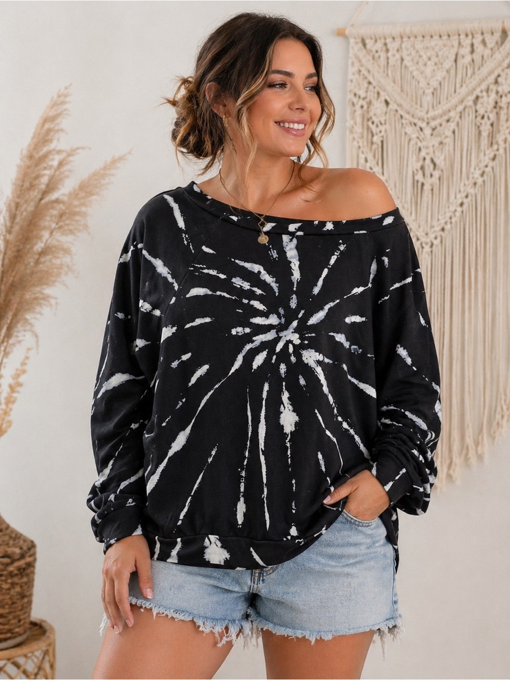 ✨🔥 Boho Vibes Tie-Dye Lightweight Top 2XL – Effortlessly Cool 🔥✨